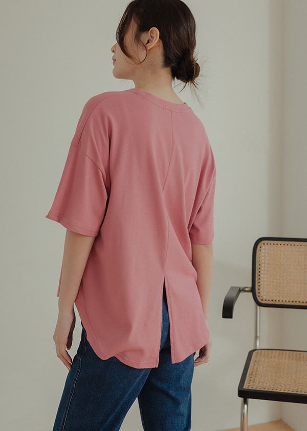 MIT冰酷棉後開岔造型T