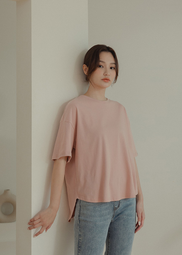 MIT冰酷棉後開岔造型T