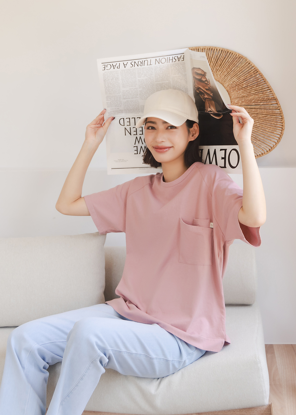 森系列雙口袋休閒棉T