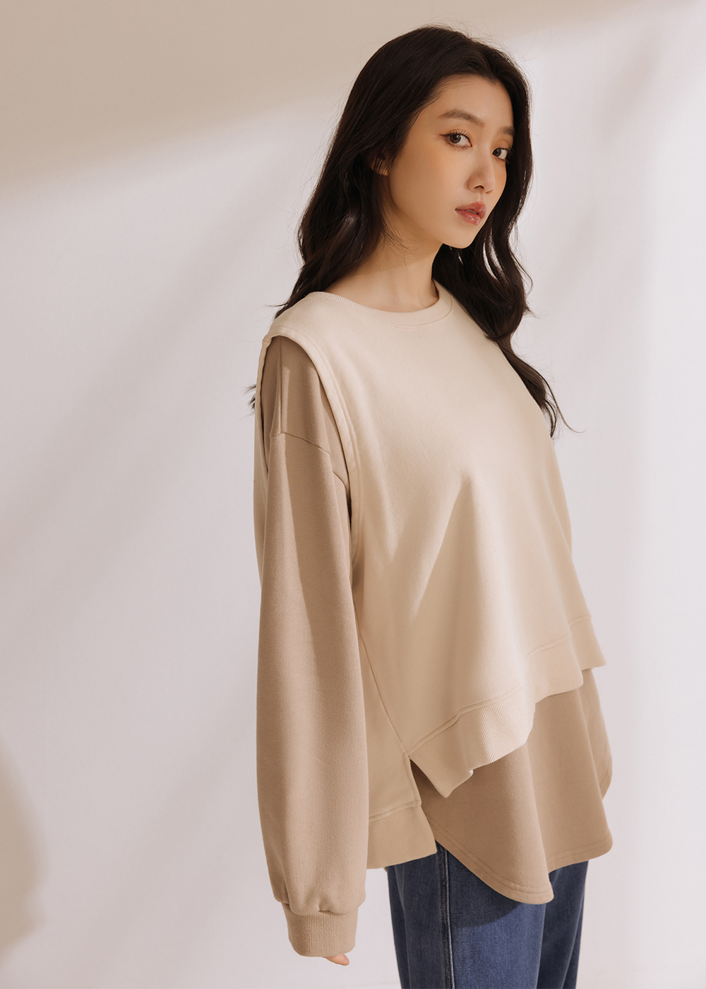 純棉兩件式層次上衣