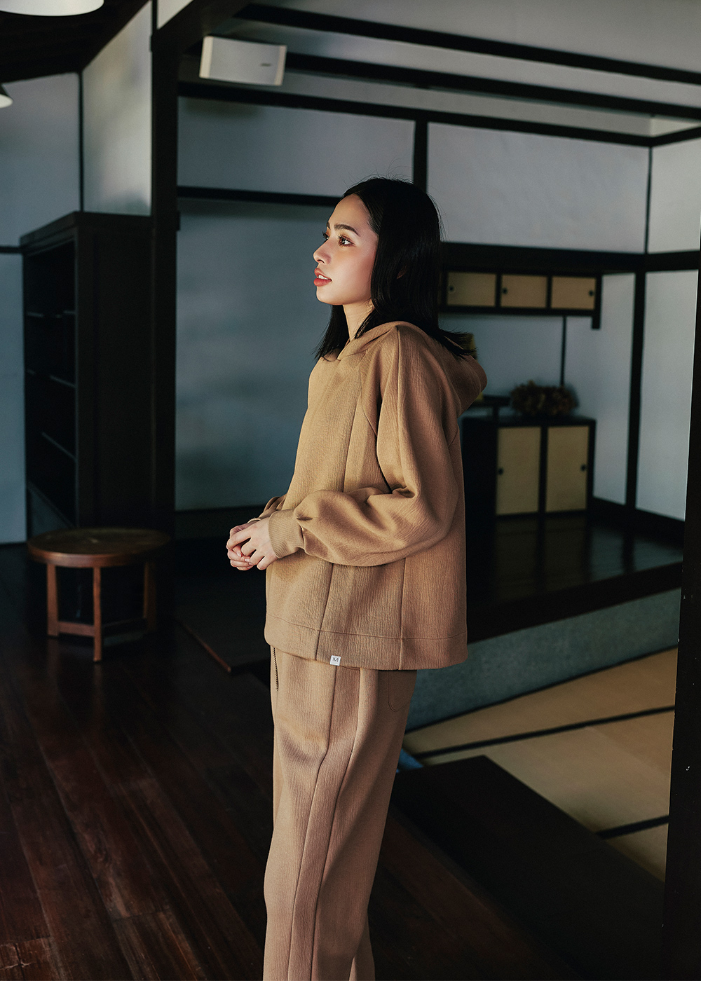 森系列夾層棉連帽大學T