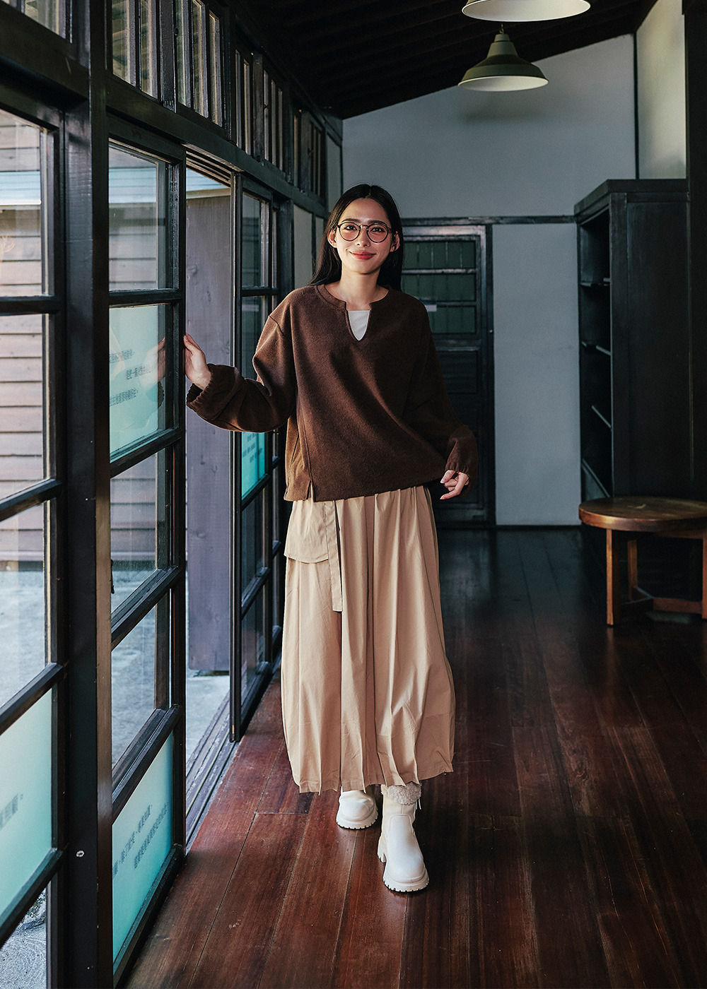 森系列小巧思撞色上衣