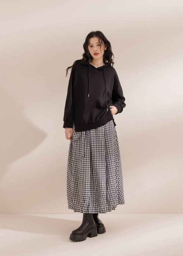 純棉寬鬆連帽上衣