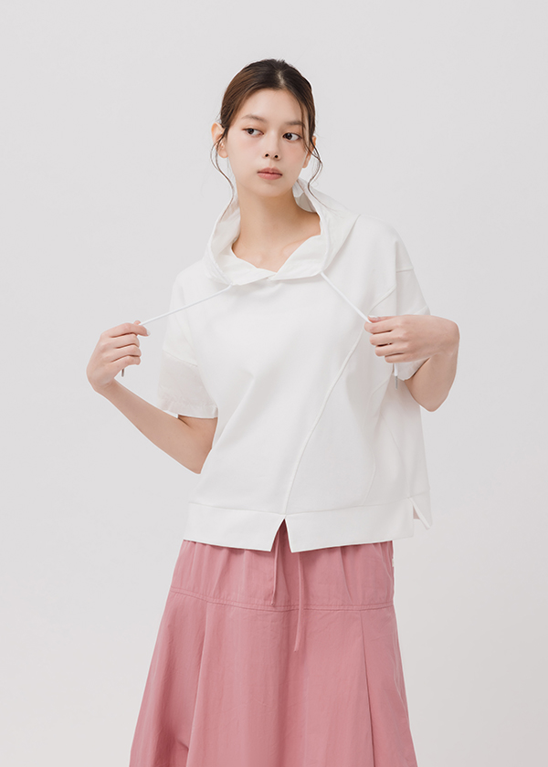 MIT日常拼接連帽上衣