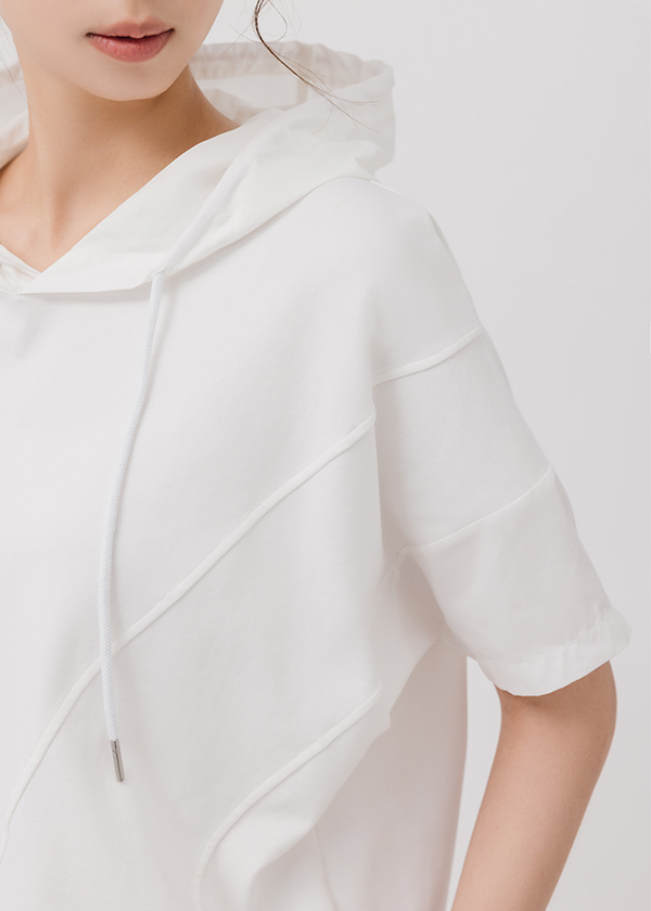 MIT日常拼接連帽上衣