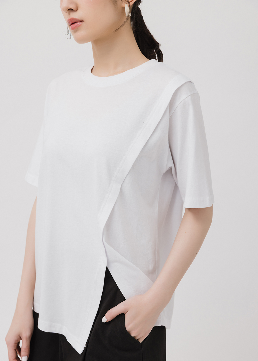 MIT純棉不對襯個性上衣