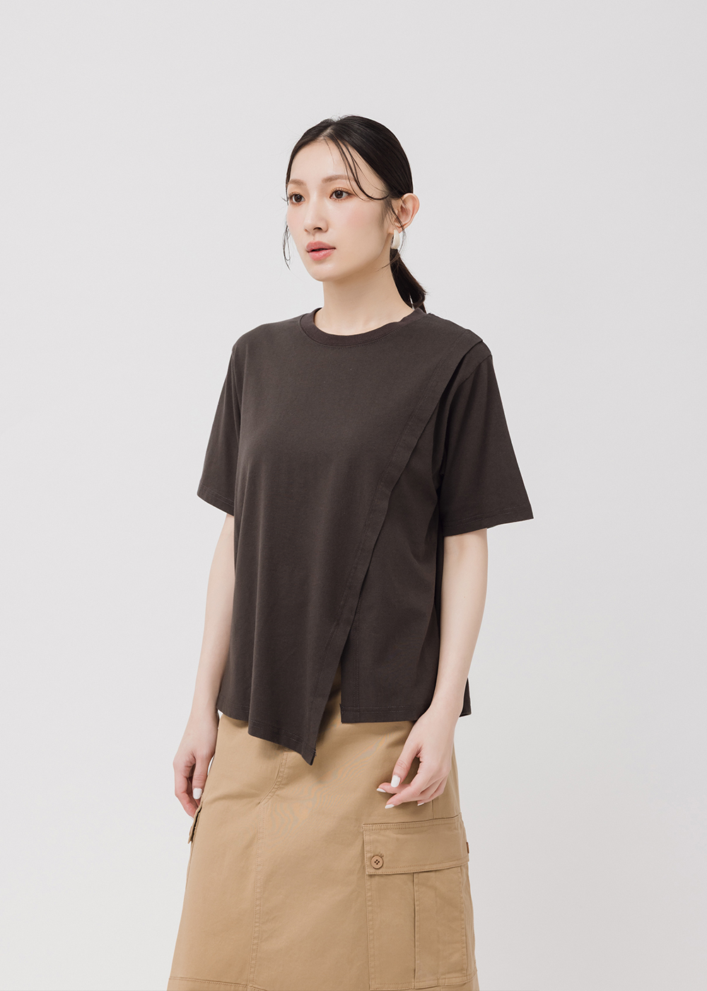 MIT純棉不對襯個性上衣