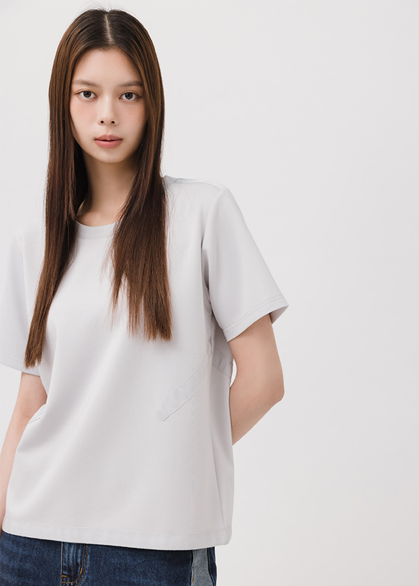 MIT織帶造型太空棉上衣