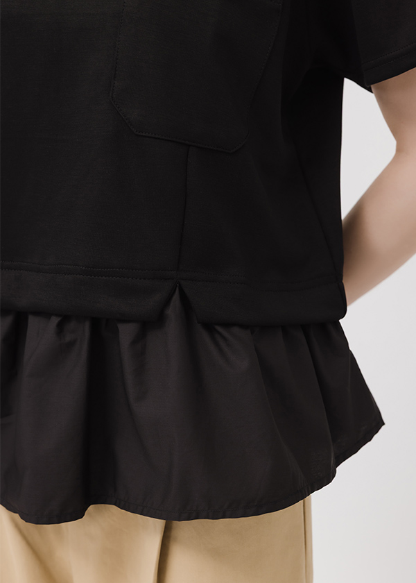 MIT假兩件拼接上衣