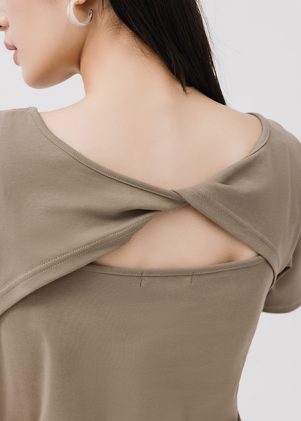 紐結設計涼感顯瘦上衣