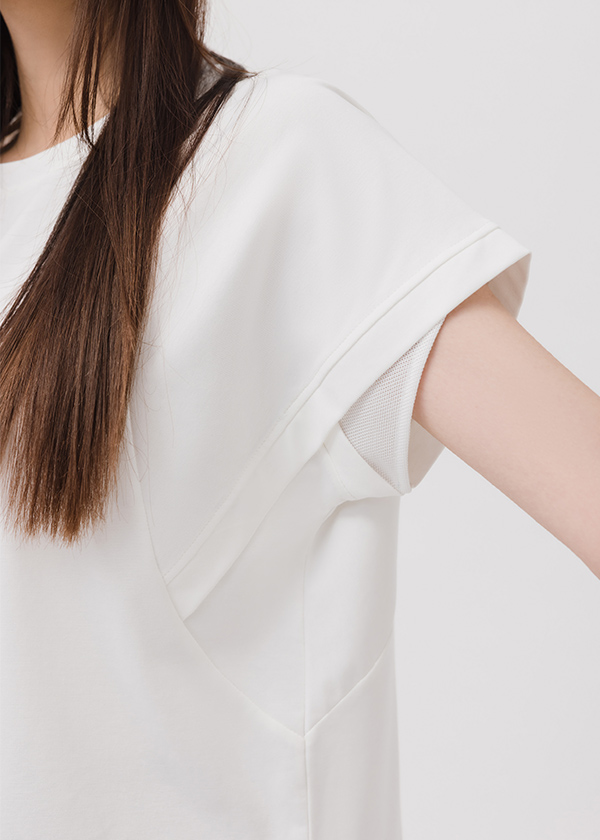 MIT俐落拼接上衣