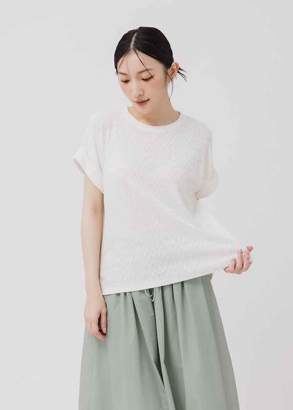 MIT輕透紋理上衣