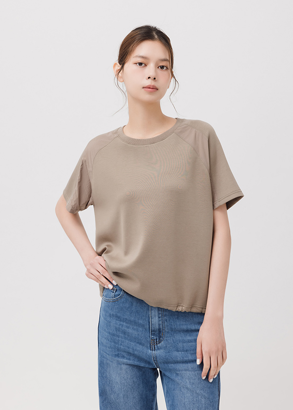 MIT拼接涼感空氣棉上衣