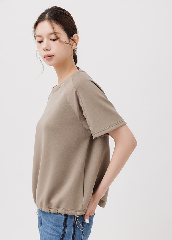 MIT拼接涼感空氣棉上衣