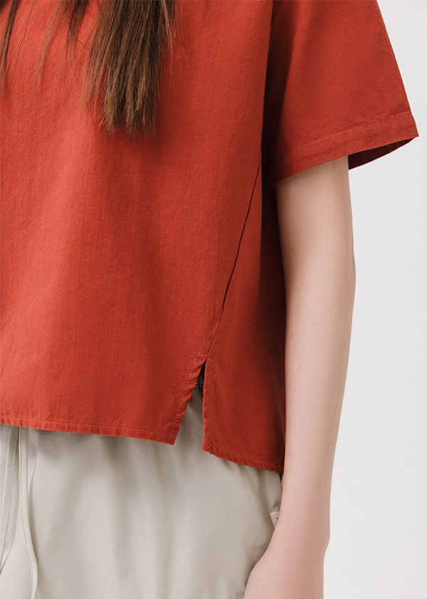 MIT純棉開叉簡約上衣