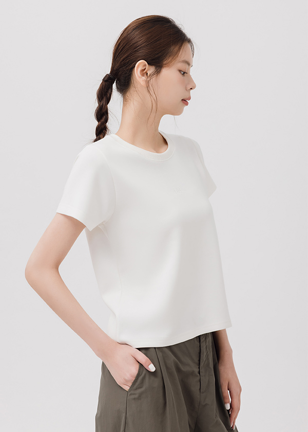 MIT刺繡涼感太空棉上衣