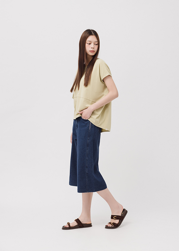 MIT森系列純棉長版口袋上衣