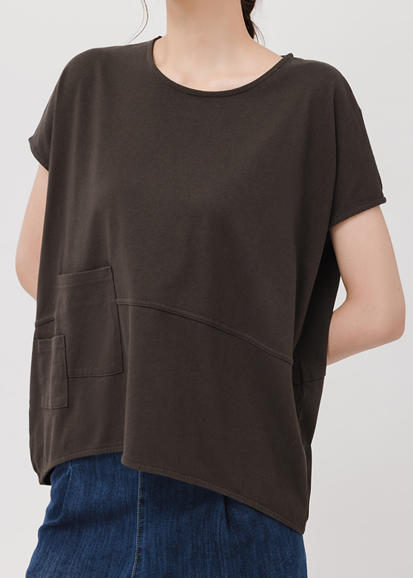 MIT森系列純棉長版口袋上衣