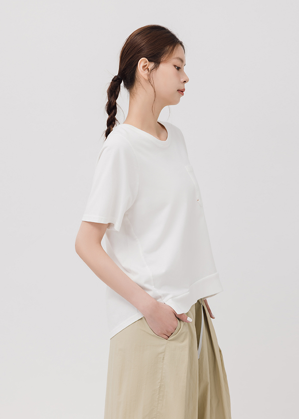 MIT森系列口袋跳色線上衣