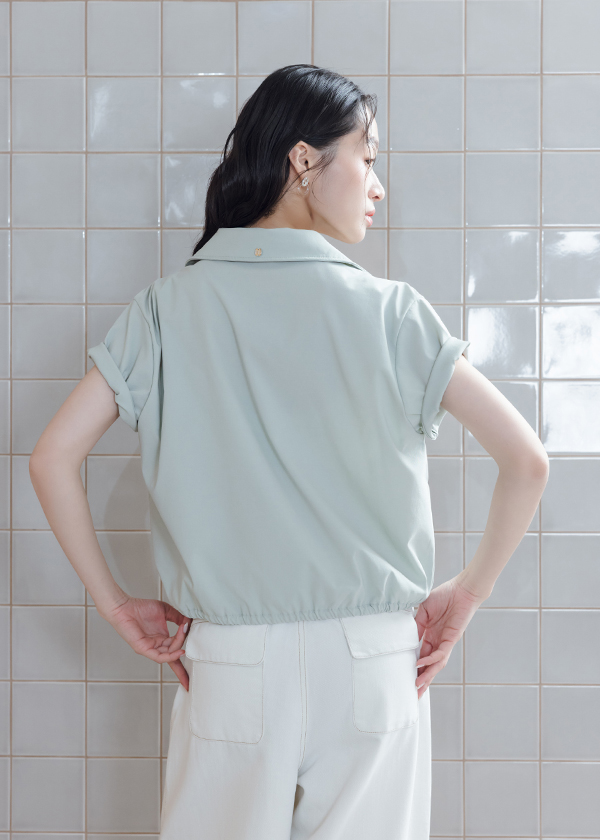 MIT涼感舒彈抗UV小翻領上衣