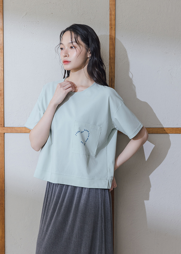 MIT涼感舒彈抗UV小口袋印圖T
