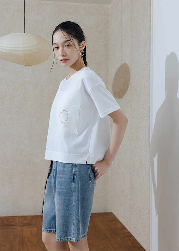 MIT涼感舒彈抗UV小口袋印圖T
