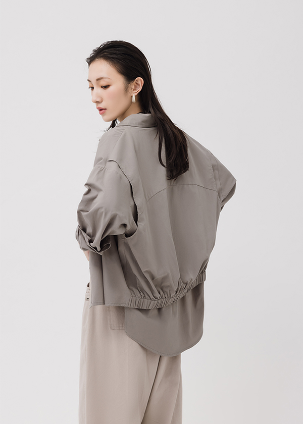 設計感假兩件襯衫外套