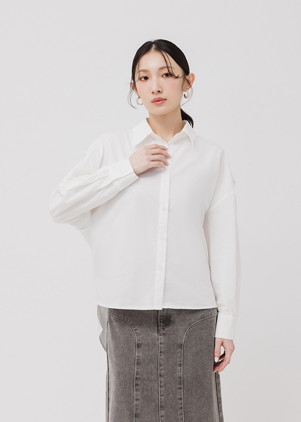 設計感假兩件襯衫外套