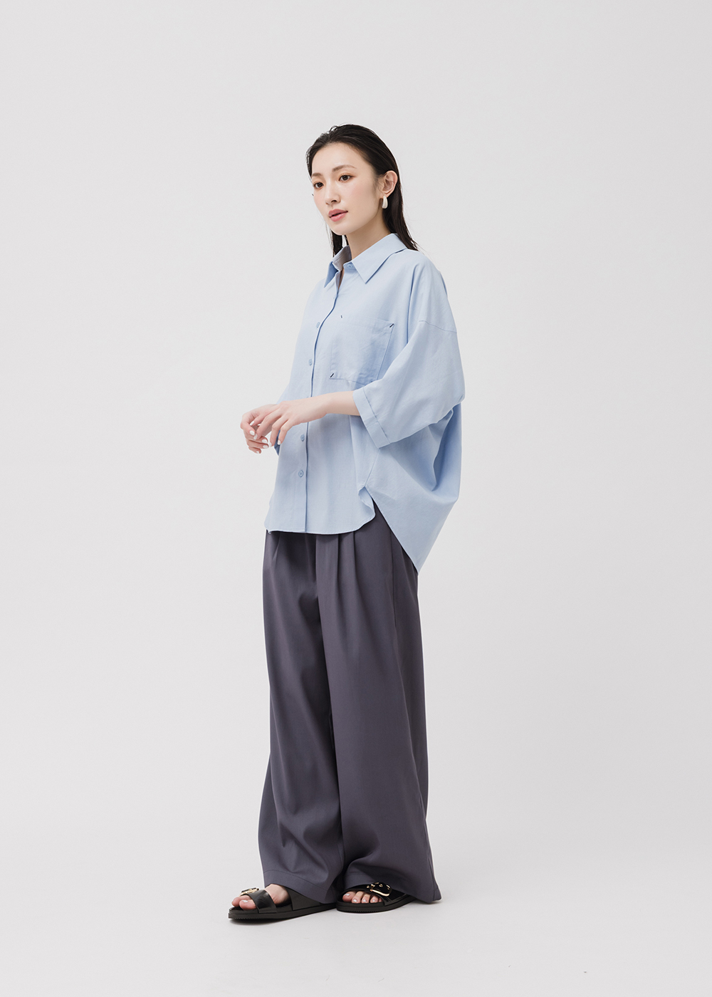 日常寬鬆率性襯衫