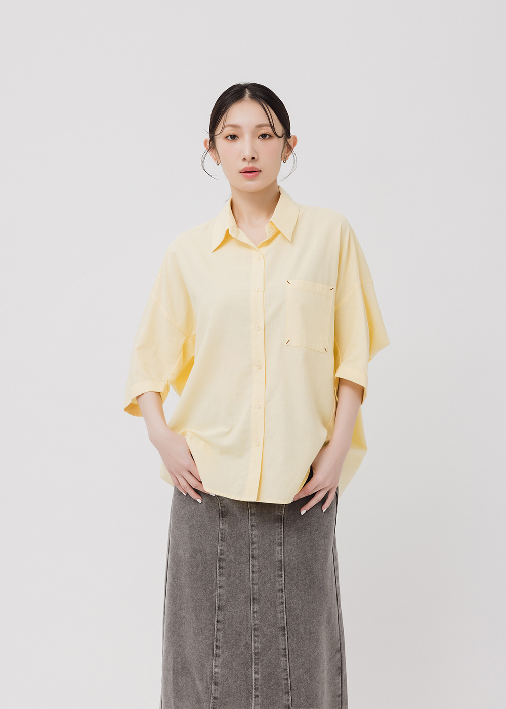 日常寬鬆率性襯衫