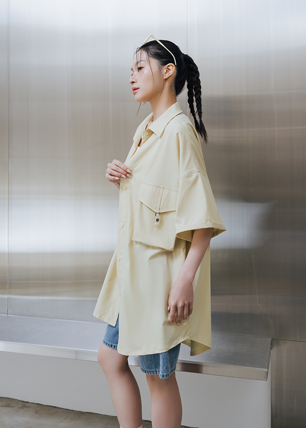 MIT涼感舒彈抗UV口袋大襯衫