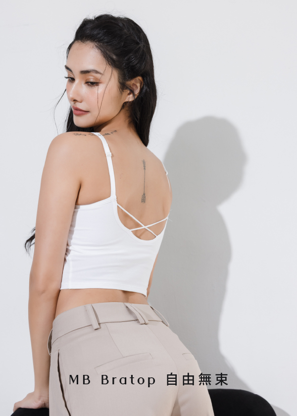 交叉美背仙女bra top