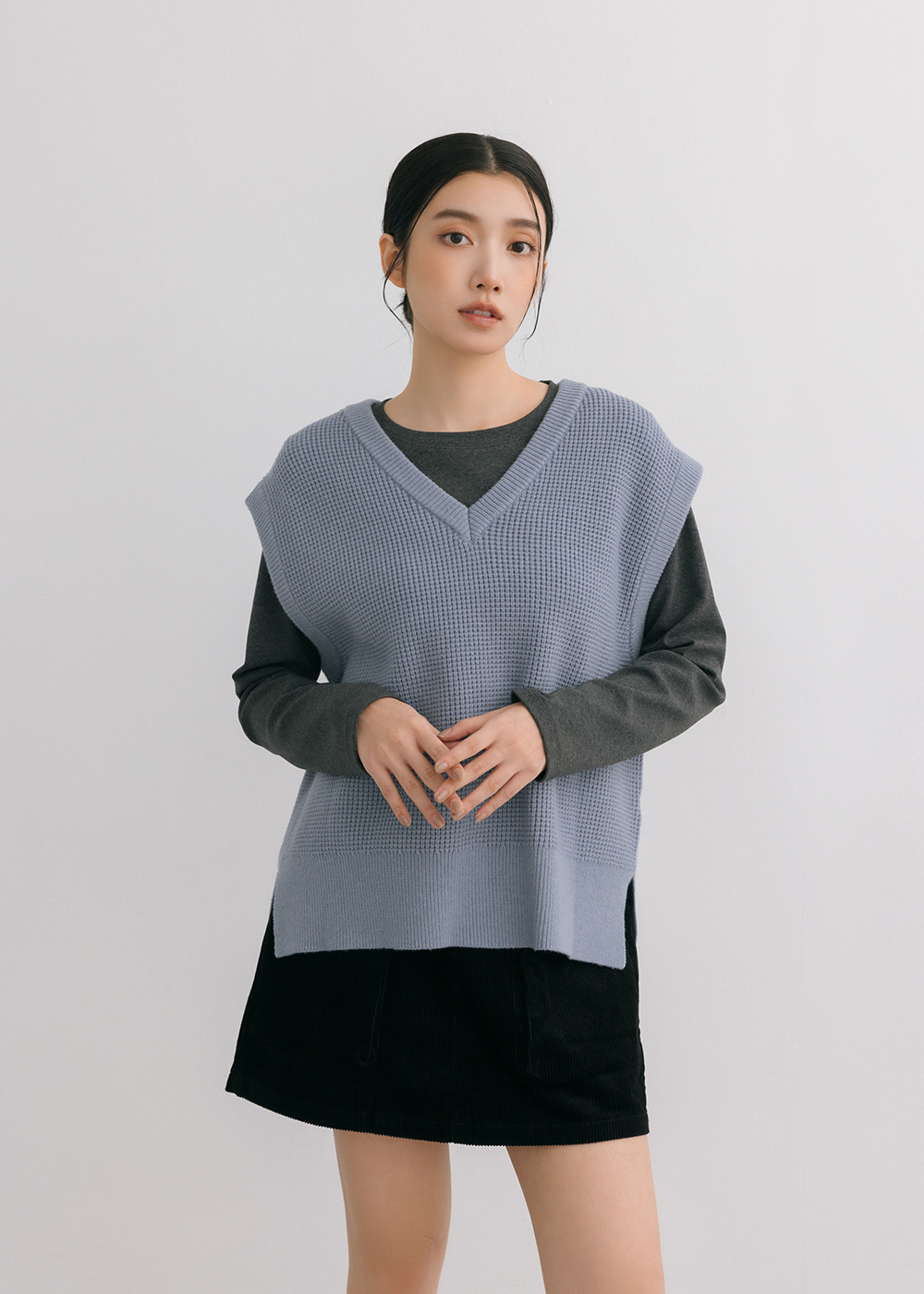 立體紋理抗靜電針織背心