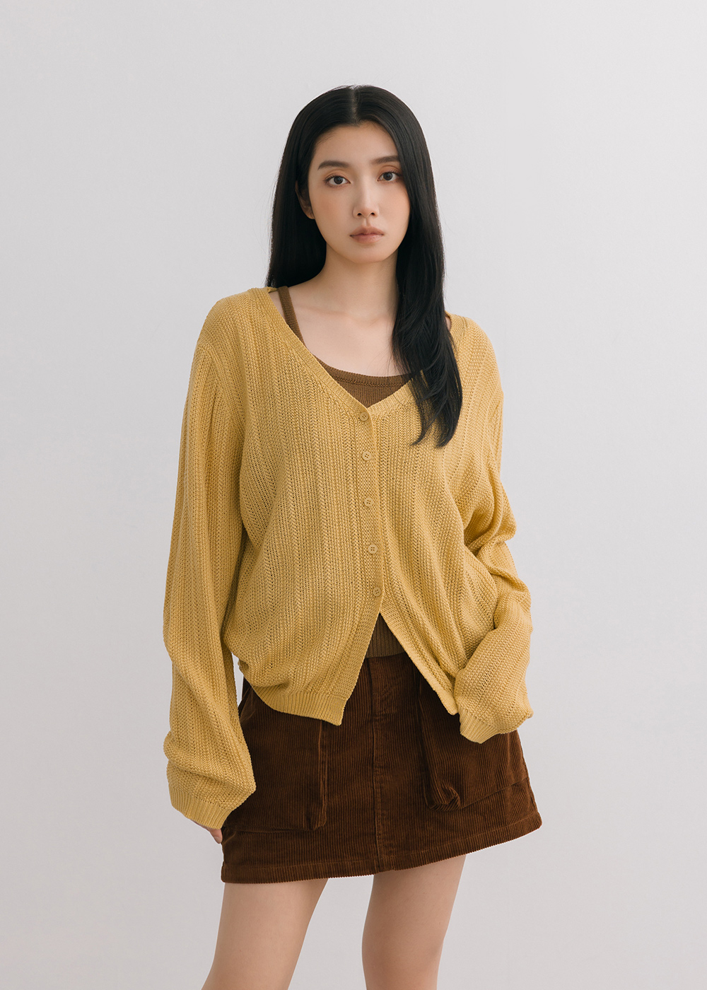 假兩件式氣質針織上衣