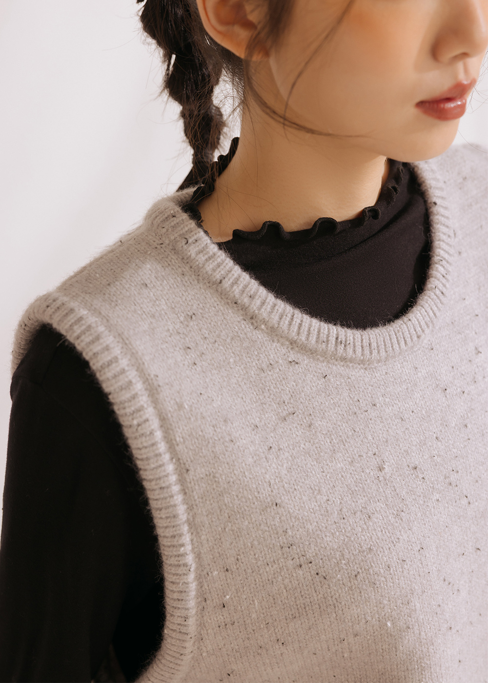 日常彩點針織背心