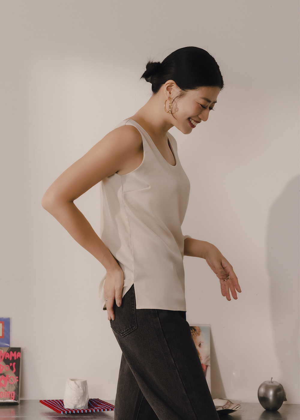 質感緞面寬肩帶bra背心