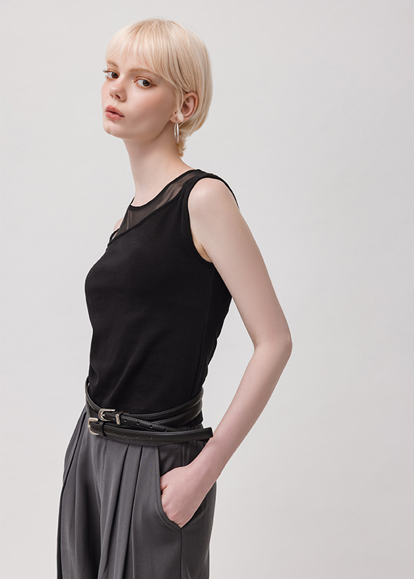 設計網布拼接Bra Top