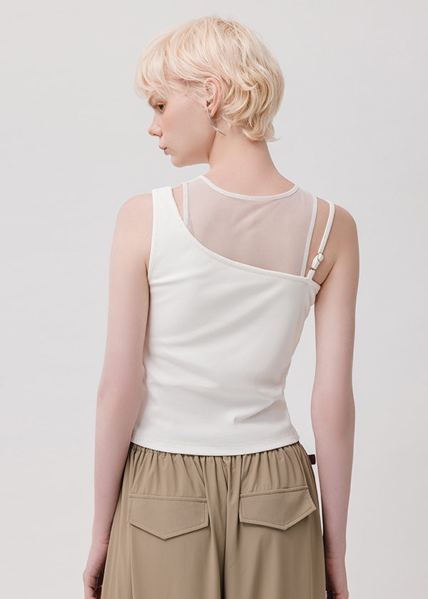 設計網布拼接Bra Top