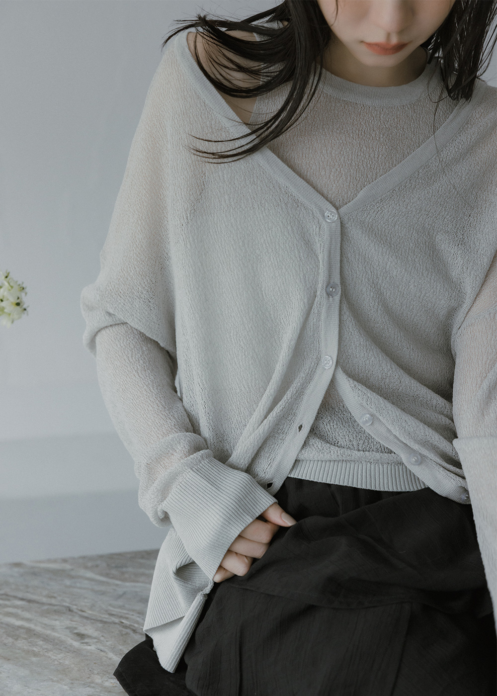 輕柔雲朵兩件式針織外套