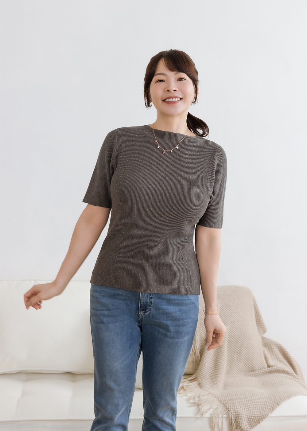 暮商晅日和風款款上衣