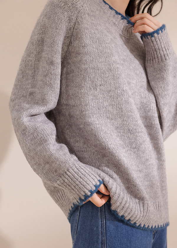 貝殼引線針織毛衣