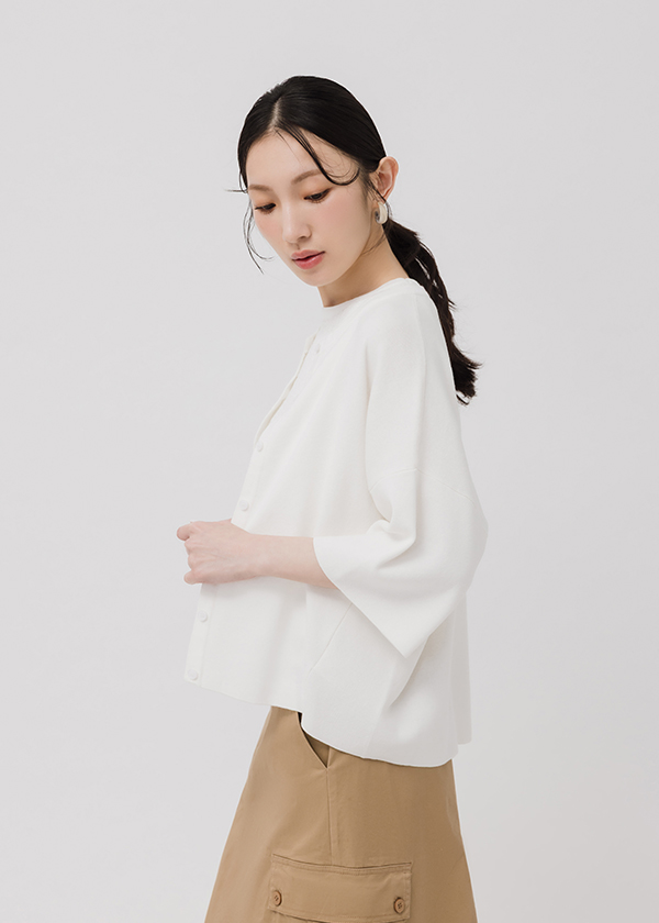 兩件式紋理針織上衣