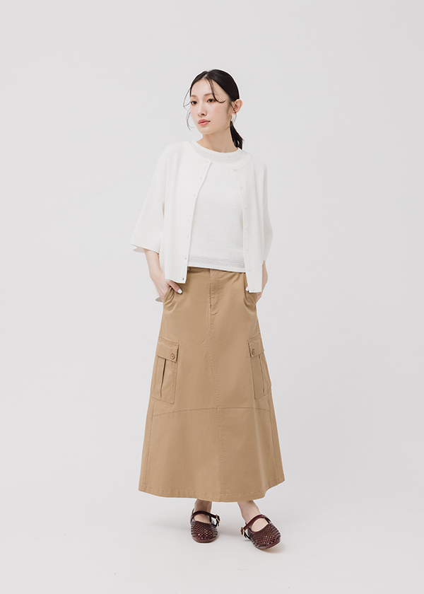 兩件式紋理針織上衣