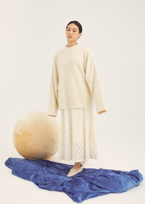 QQ羊毛寬版針織毛衣