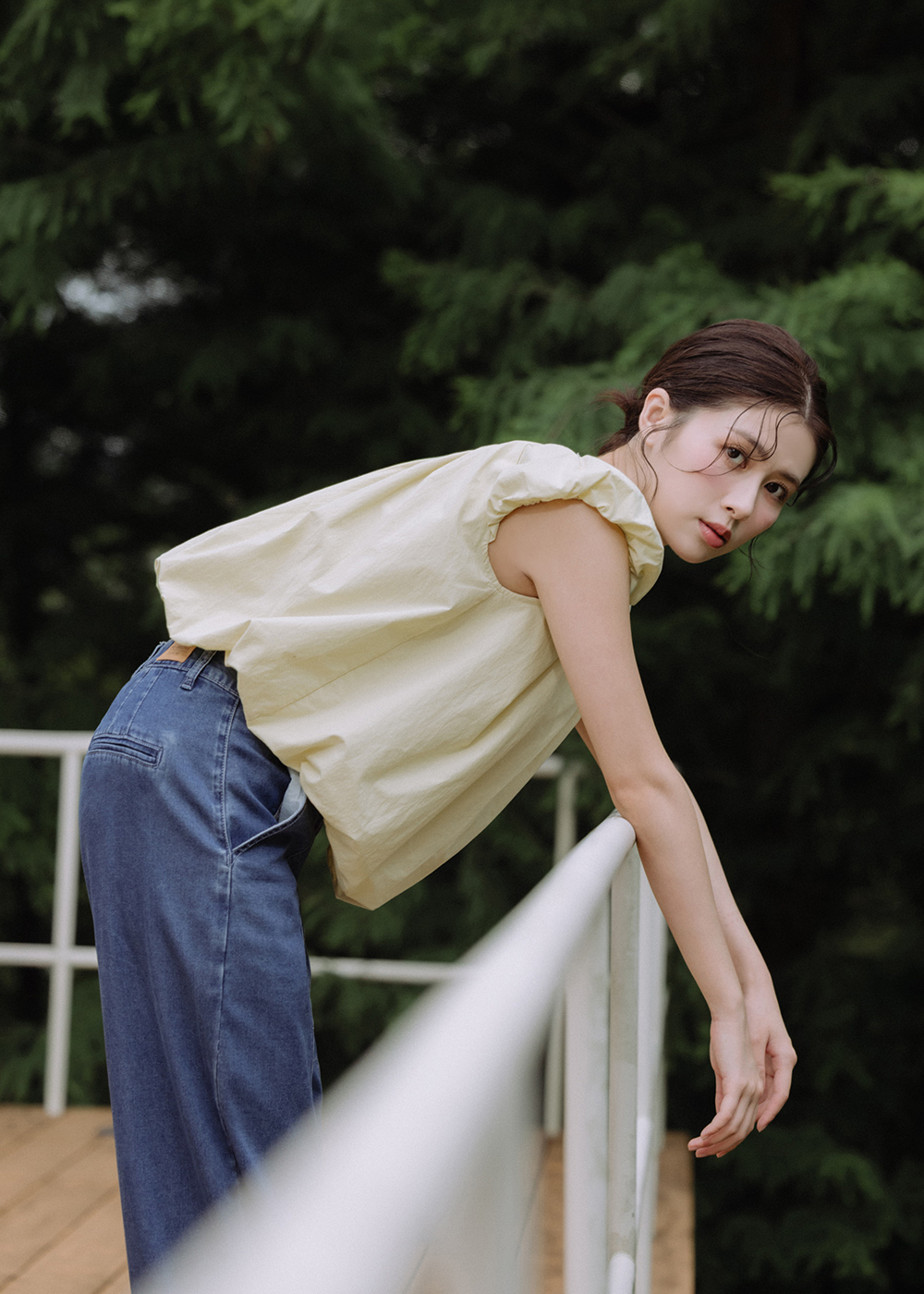 純棉俏麗泡泡上衣