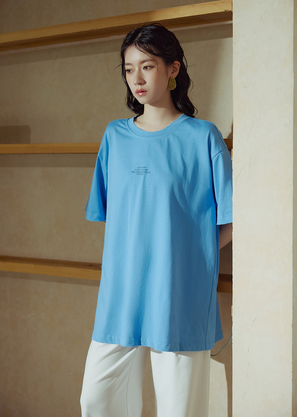 清醒夢剪破設計寬鬆上衣