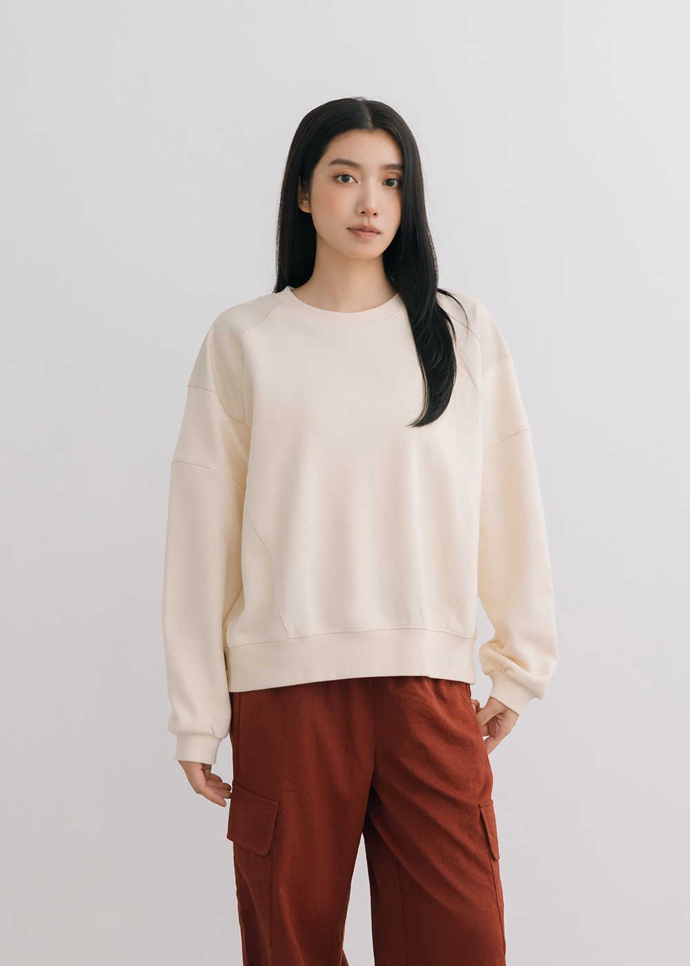 拼接皮革率性上衣