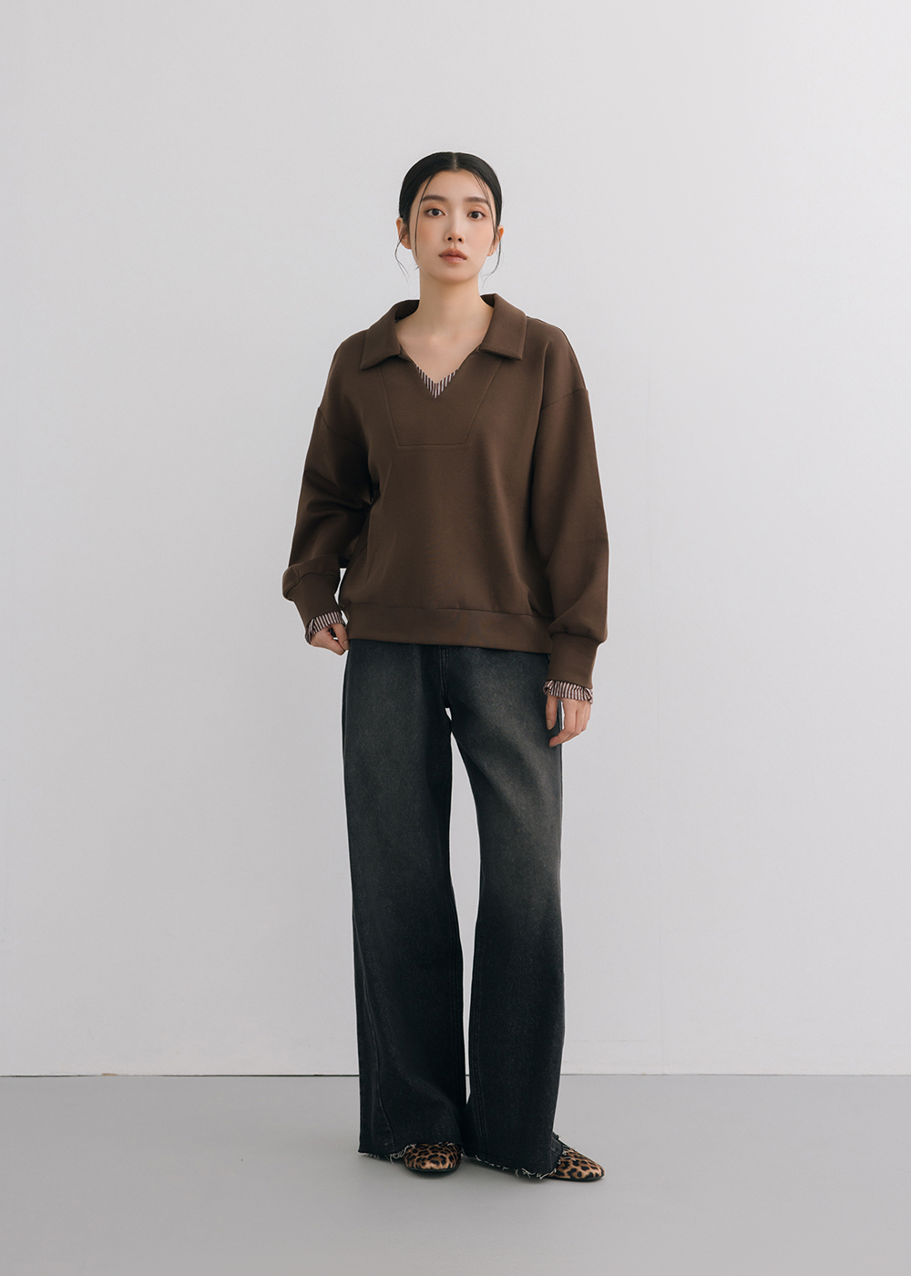 假兩件式太空棉上衣