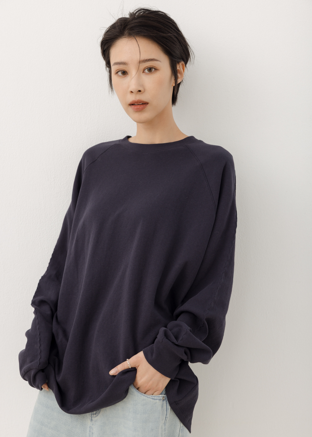 麻花扭結線條感設計上衣