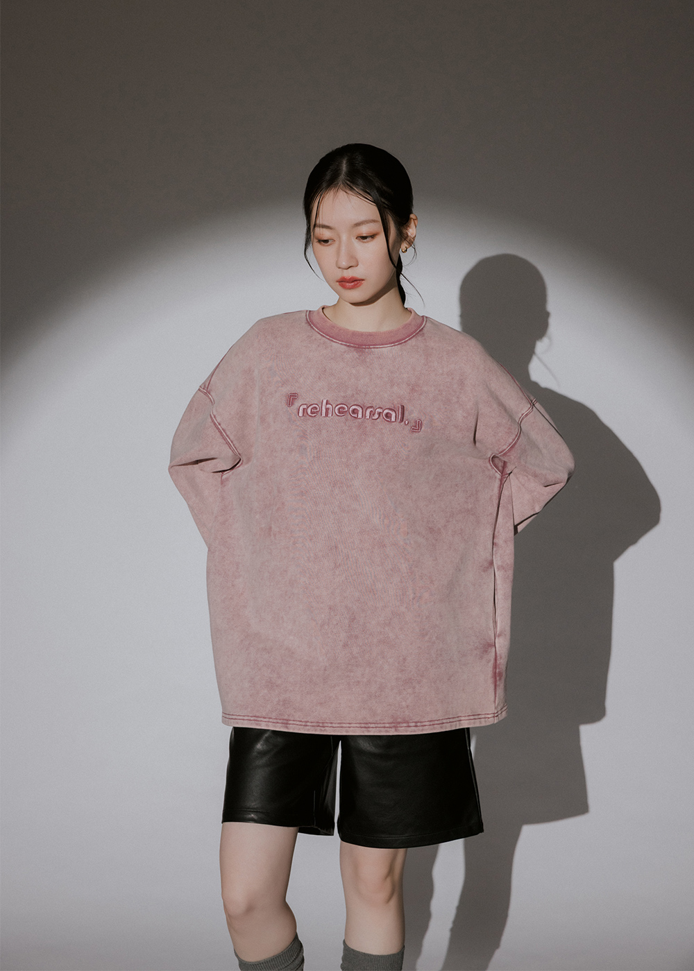 rehearsal設計水洗電繡上衣